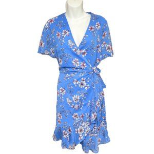 Banana Republic Factory Blue Wrap Dress - 12